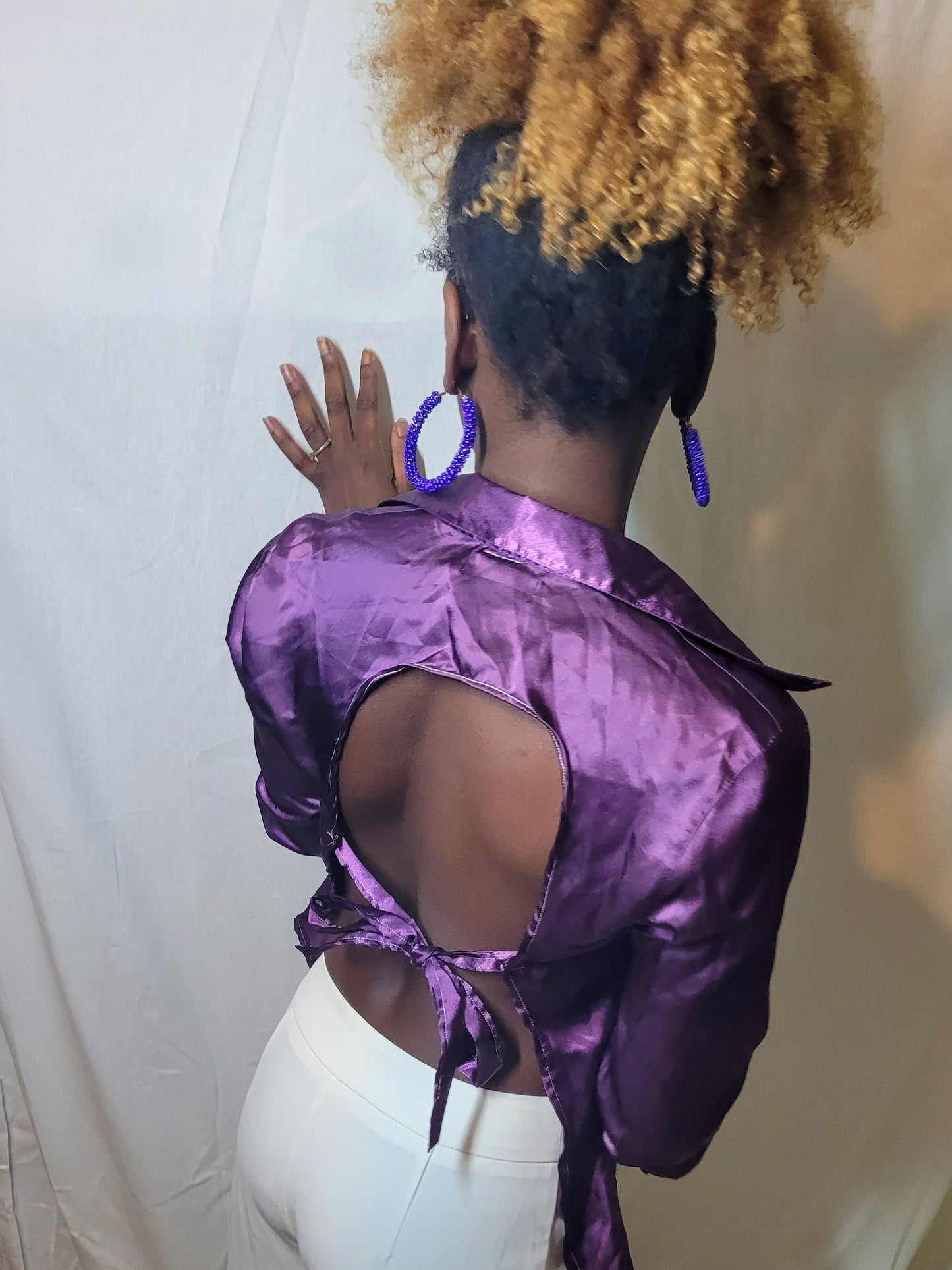 Chemise Open Back Purple Fever