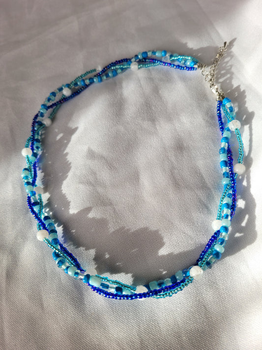 Collier Blue Lagoon Tressé