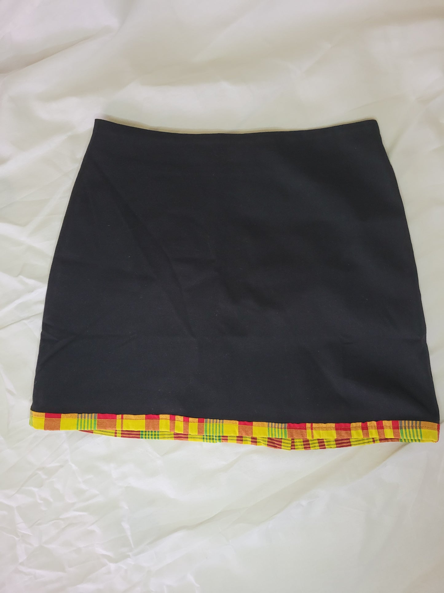 Jupe Noir et Madras