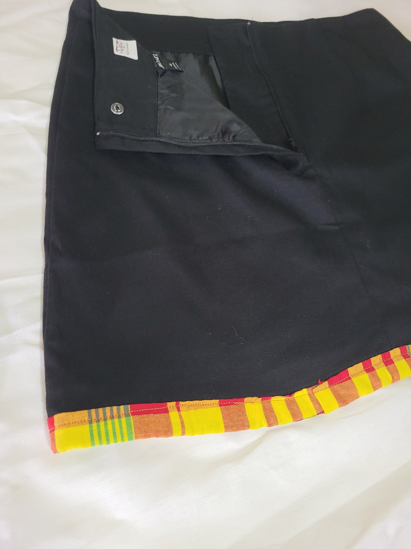 Jupe Noir et Madras