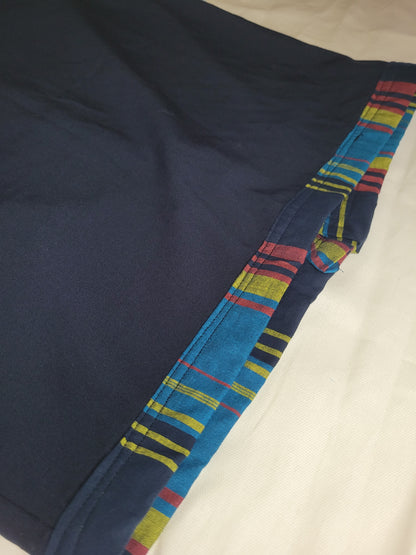 Jupe Bleu marine et Madras La Redoute