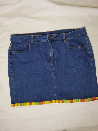 Jupe Bleu Jeans et Madras