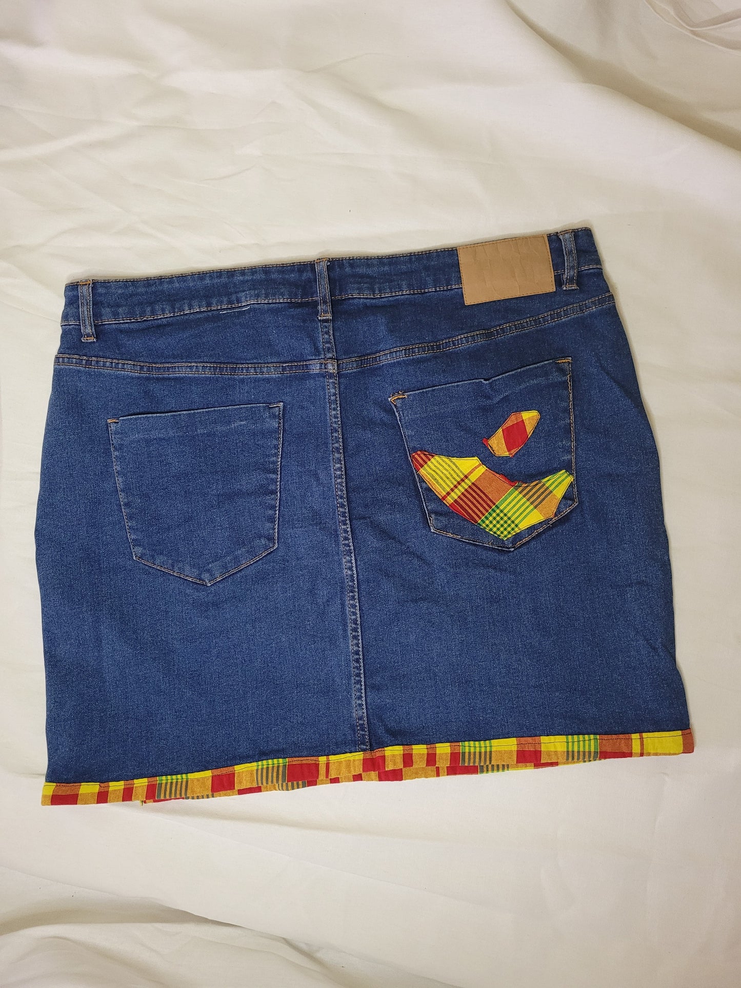 Jupe Bleu Jeans et Madras