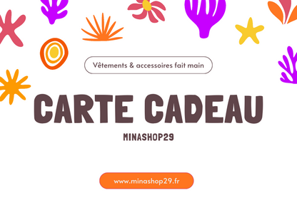 Carte cadeau Minashop29