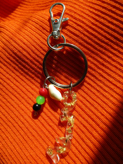 Porte-clef 972 Rouge vert Noir ❤️💚🖤