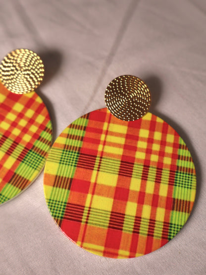 Boucles d'oreilles madras