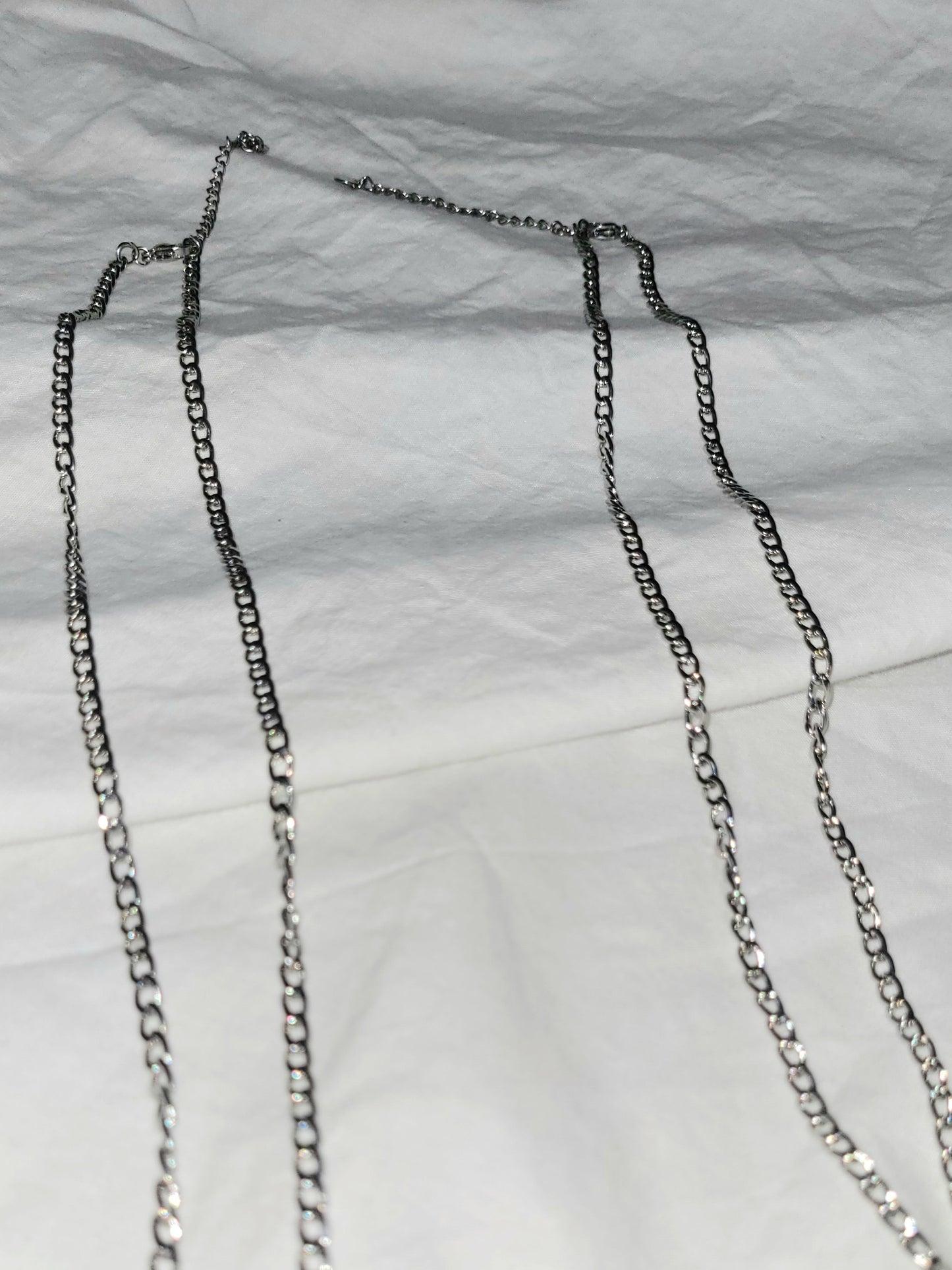 Collier argenté grande maille