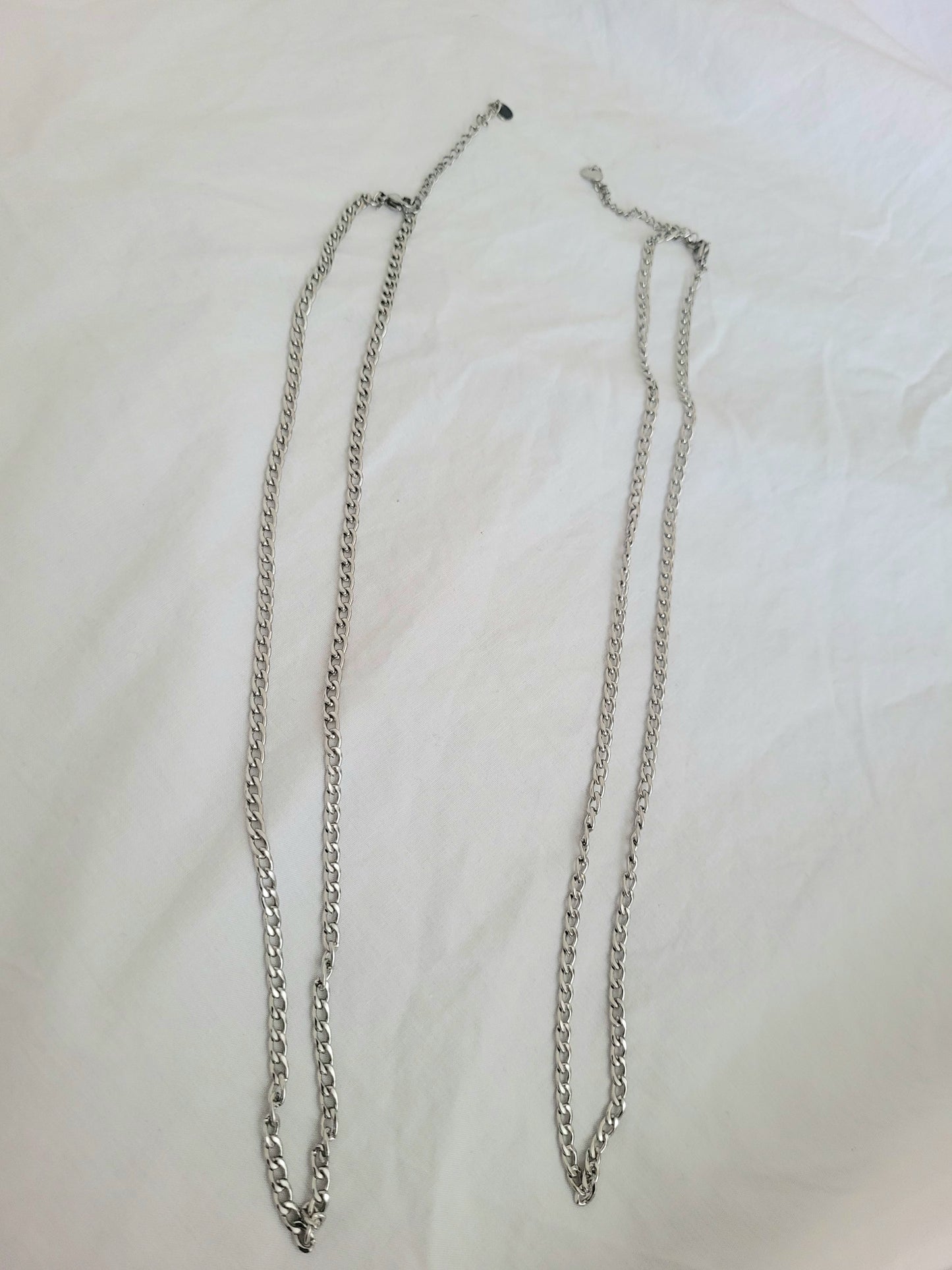 Collier argenté grande maille