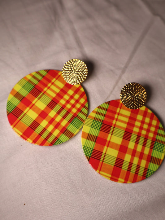 Boucles d'oreilles madras