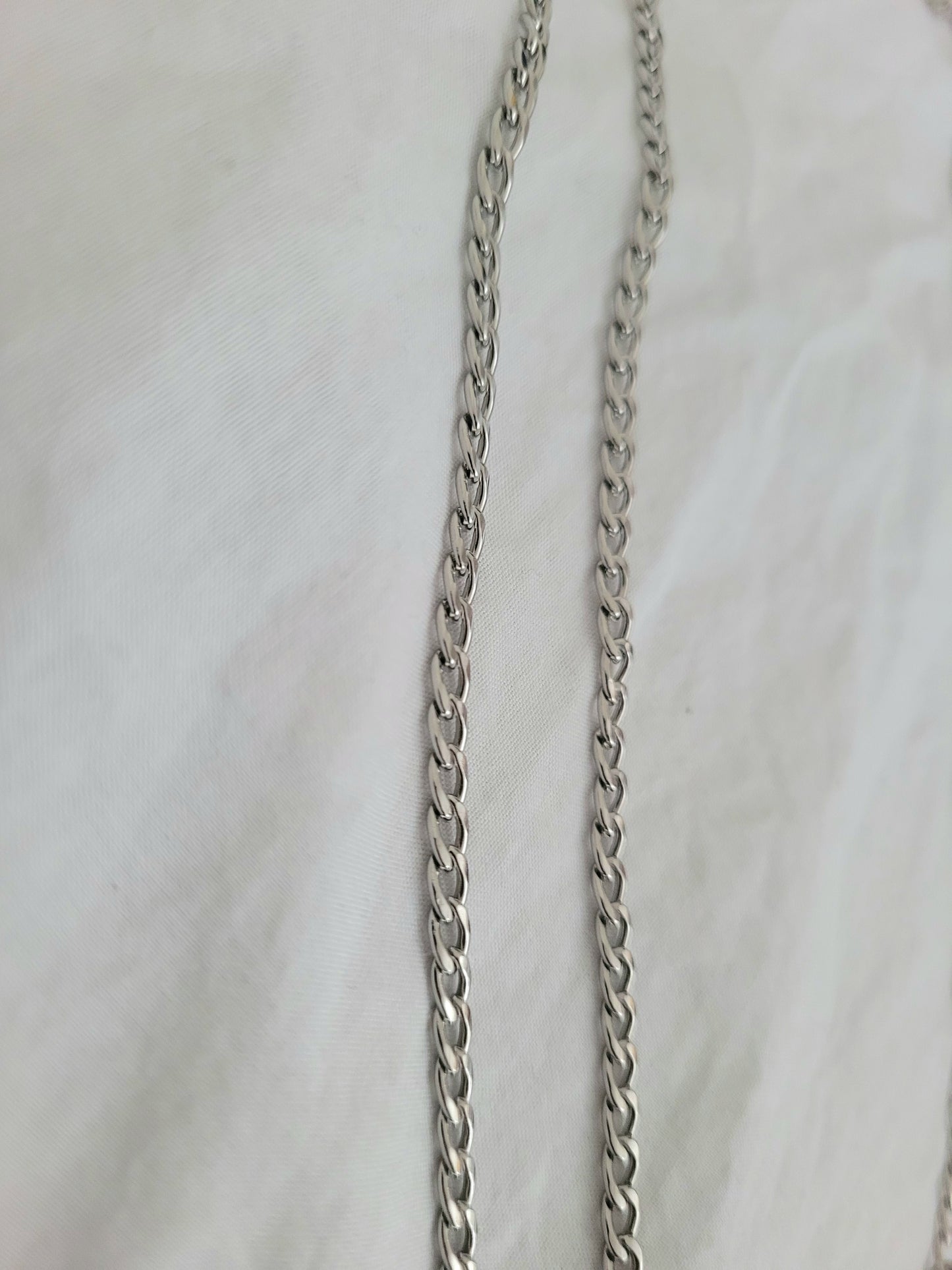 Collier argenté grande maille